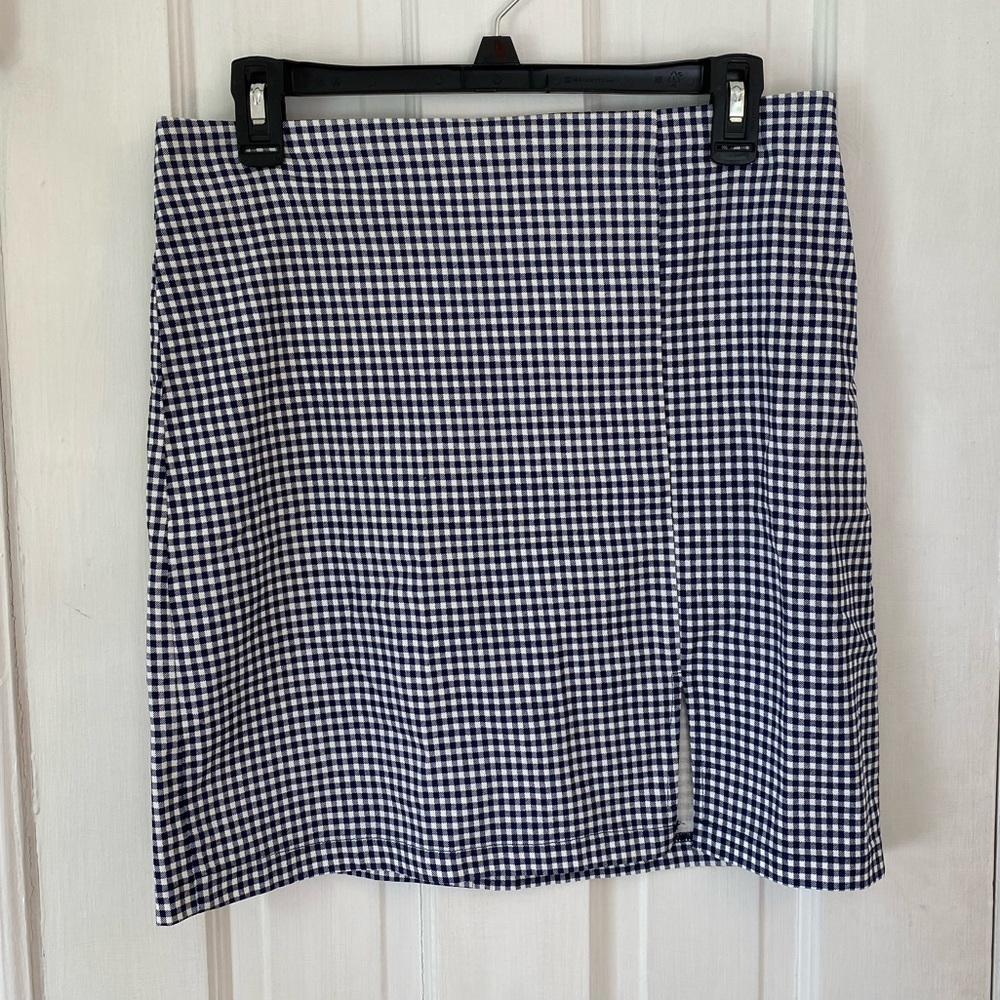 Potter’s Pot Dark Blue and White Checked Skirt